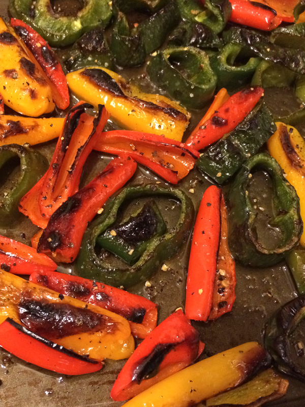 cooked peppers